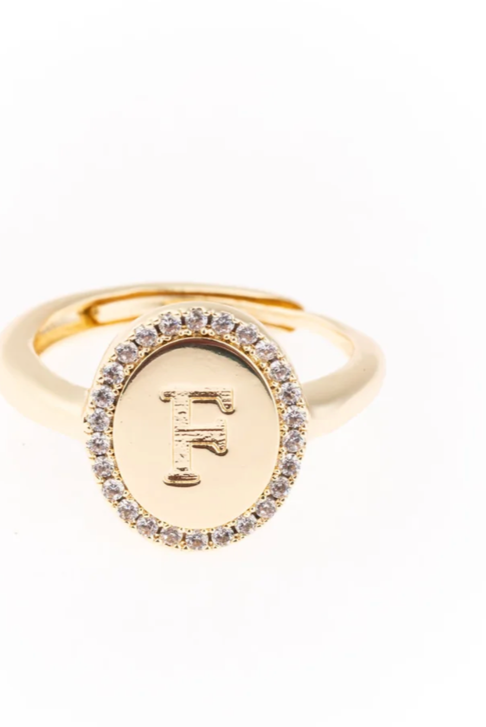 Samantha Initial Ring-Jewelry - Rings-Dear Me Southern Boutique, located in DeRidder, Louisiana