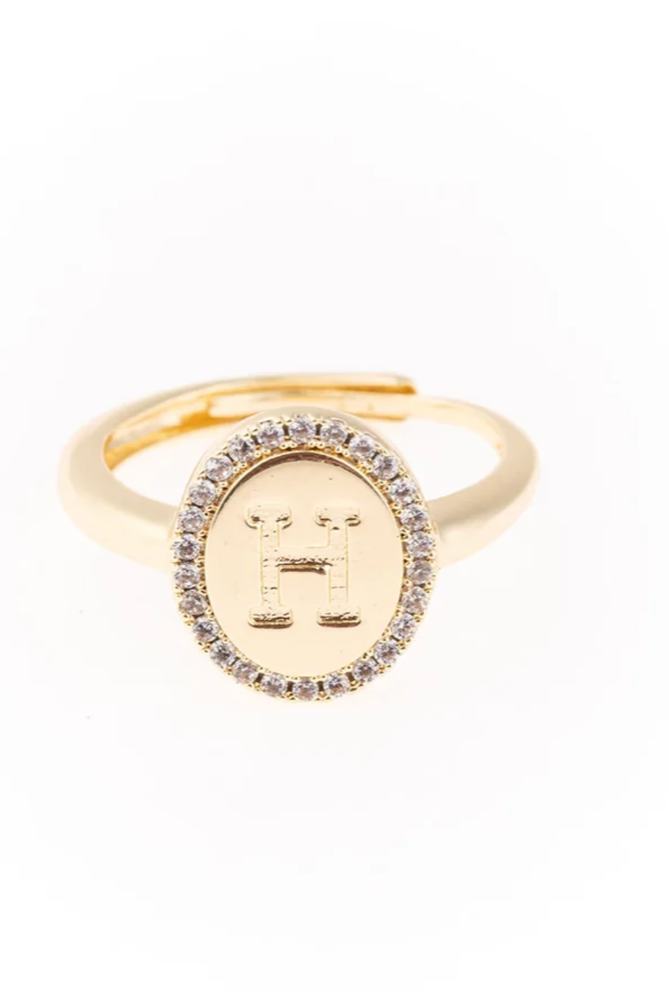 Samantha Initial Ring-Jewelry - Rings-Dear Me Southern Boutique, located in DeRidder, Louisiana