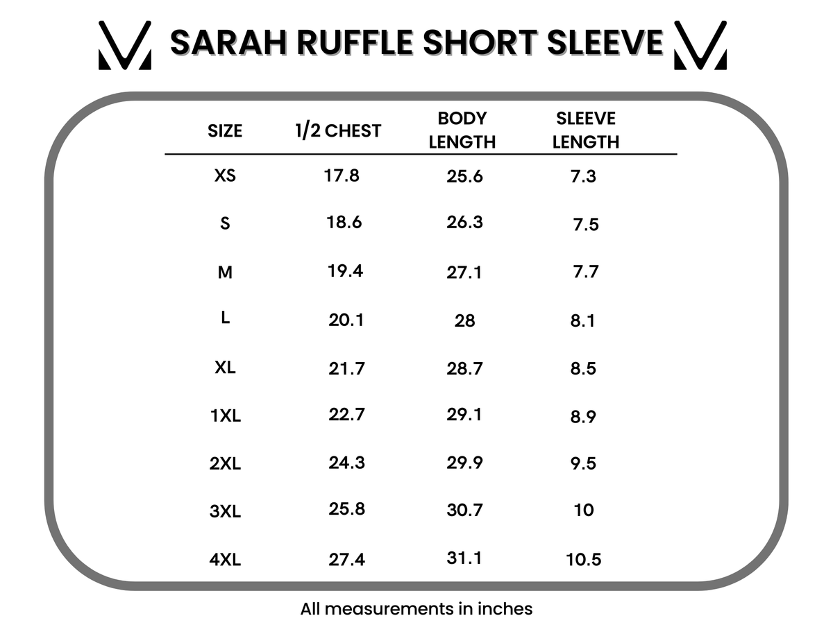 Sarah Ruffle Short Sleeve - Mulberry-Tops-Dear Me Southern Boutique, located in DeRidder, Louisiana