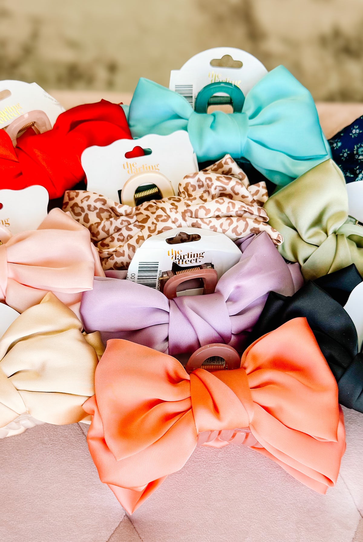 Satin Bougie Bow Claw Clip-Hair accessories-Dear Me Southern Boutique, located in DeRidder, Louisiana