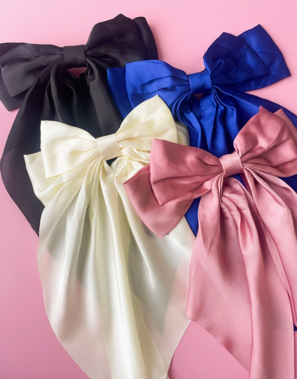 Satin Coquette Bow Hair Barrette-JAG Hair Accessories-Dear Me Southern Boutique, located in DeRidder, Louisiana
