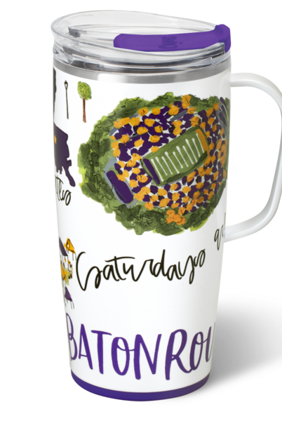 Saturdays in Baton Rouge Travel Mug 22oz-Travel Mugs-Dear Me Southern Boutique, located in DeRidder, Louisiana