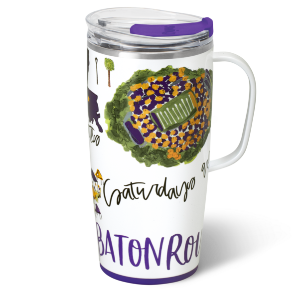 Saturdays in Baton Rouge Travel Mug 22oz-Travel Mugs-Dear Me Southern Boutique, located in DeRidder, Louisiana