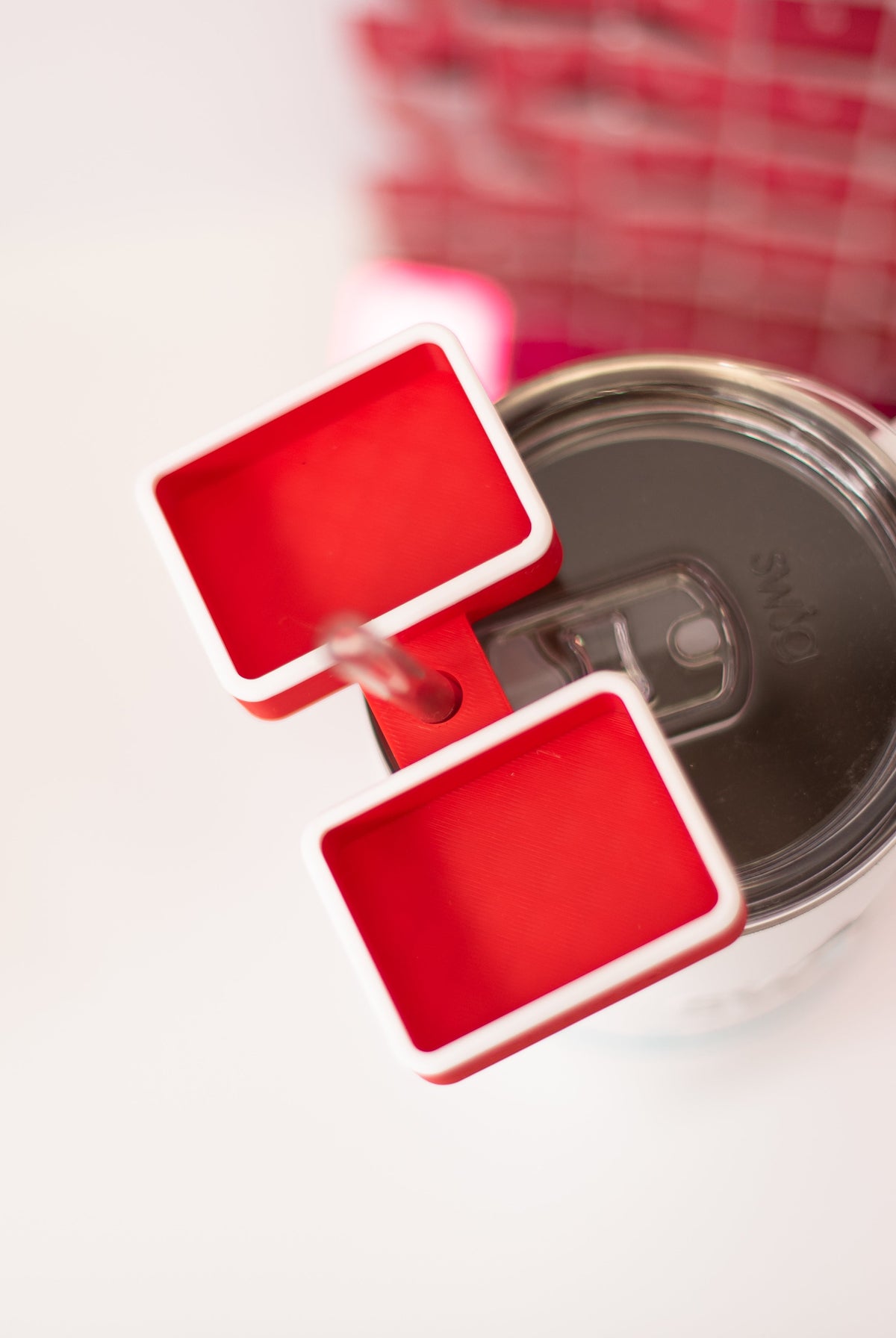 Sauce Cup Holder-Red/White-Drinkwear-Dear Me Southern Boutique, located in DeRidder, Louisiana