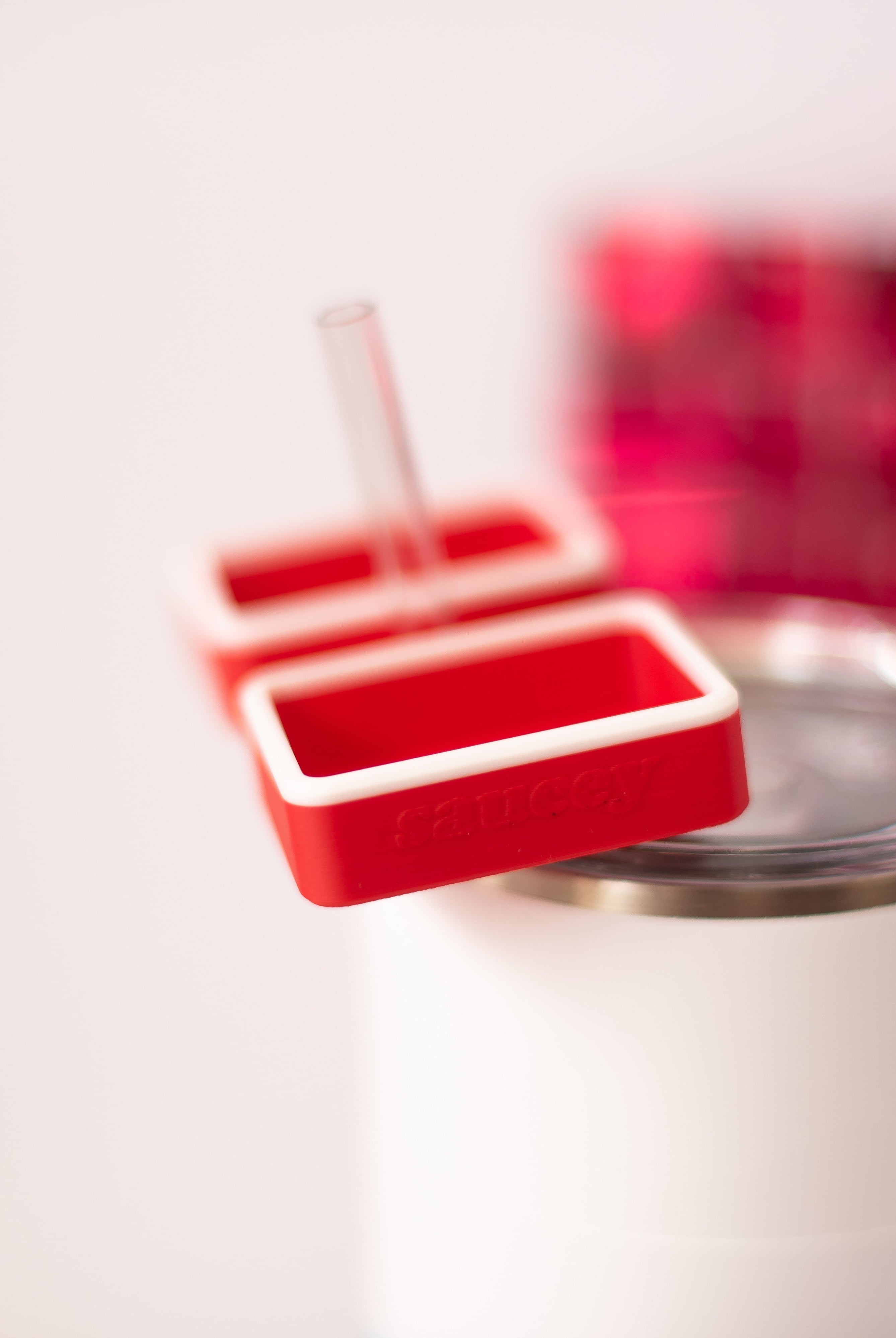 Sauce Cup Holder-Red/White-Tumblers-Dear Me Southern Boutique, located in DeRidder, Louisiana