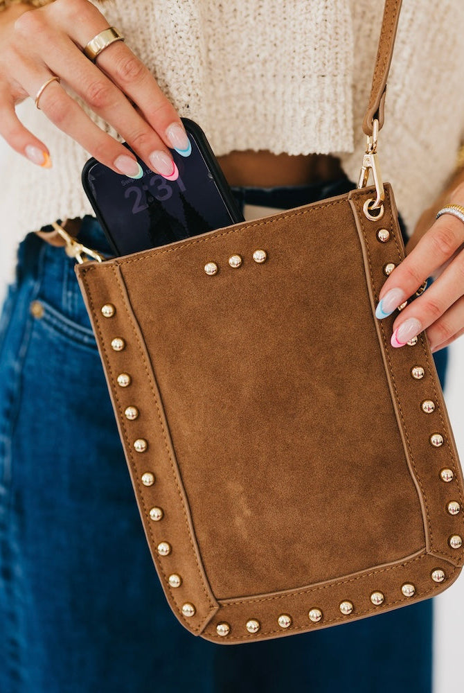 Shelby Suede Phone Bag-Presales-Dear Me Southern Boutique, located in DeRidder, Louisiana
