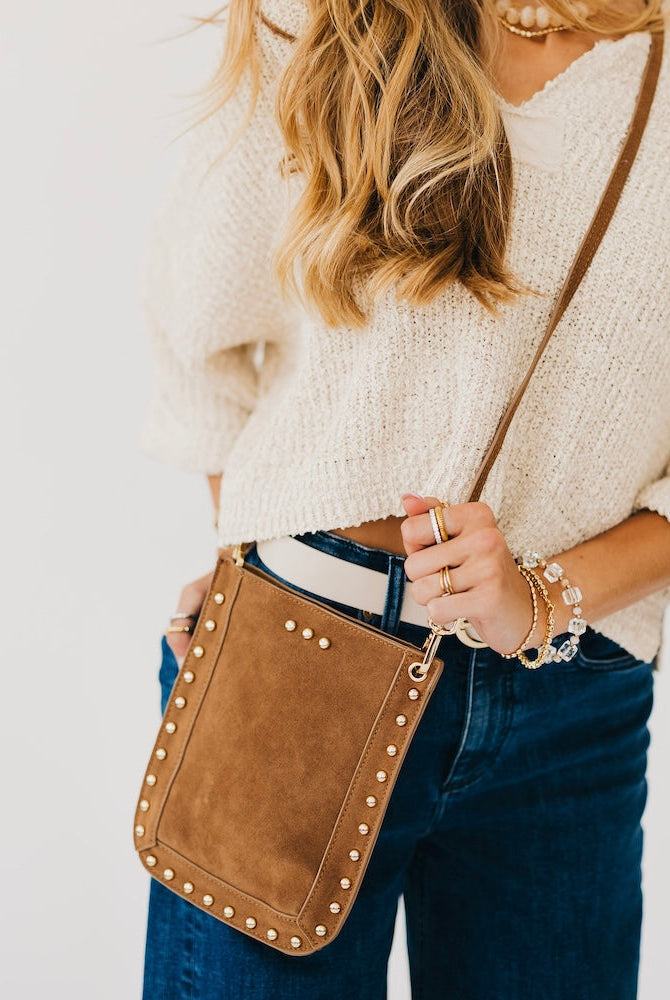 Shelby Suede Phone Bag-Presales-Dear Me Southern Boutique, located in DeRidder, Louisiana