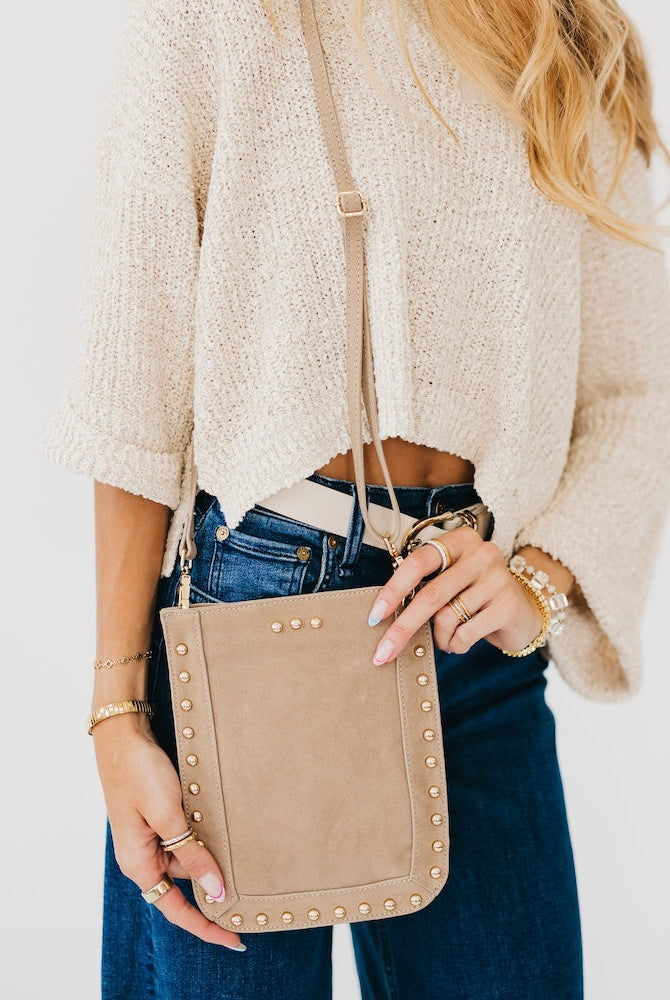 Shelby Suede Phone Bag-Presales-Dear Me Southern Boutique, located in DeRidder, Louisiana