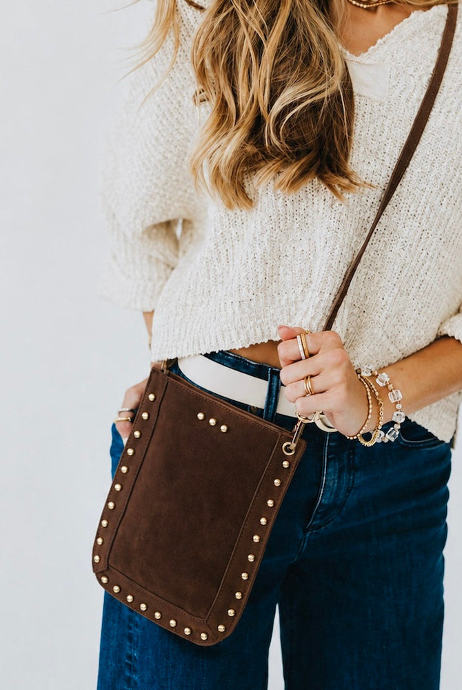 Shelby Suede Phone Bag-Presales-Dear Me Southern Boutique, located in DeRidder, Louisiana