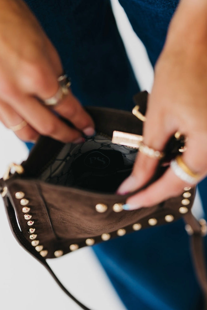 Shelby Suede Phone Bag-Presales-Dear Me Southern Boutique, located in DeRidder, Louisiana