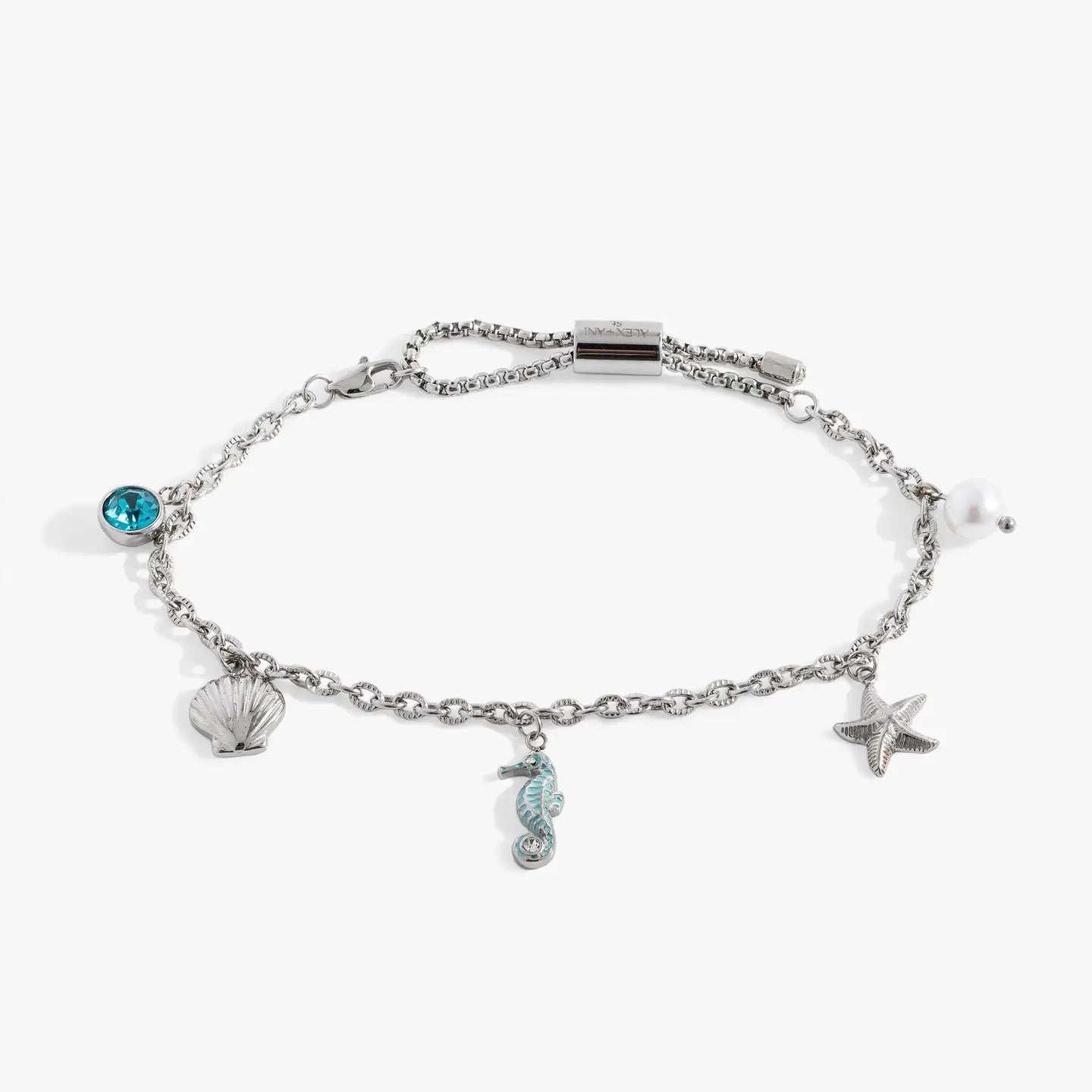 Silver Seaside Anklet-Jewelry-Dear Me Southern Boutique, located in DeRidder, Louisiana