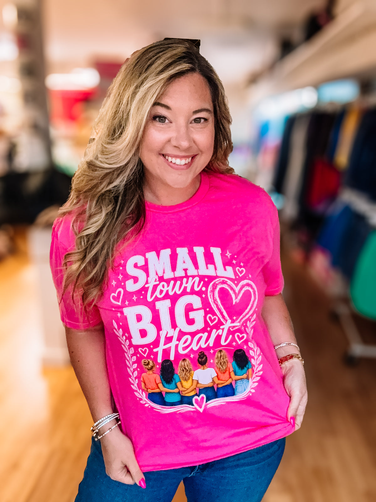 Small Town, Big Heart Tee for Mykah-Presales-Dear Me Southern Boutique, located in DeRidder, Louisiana