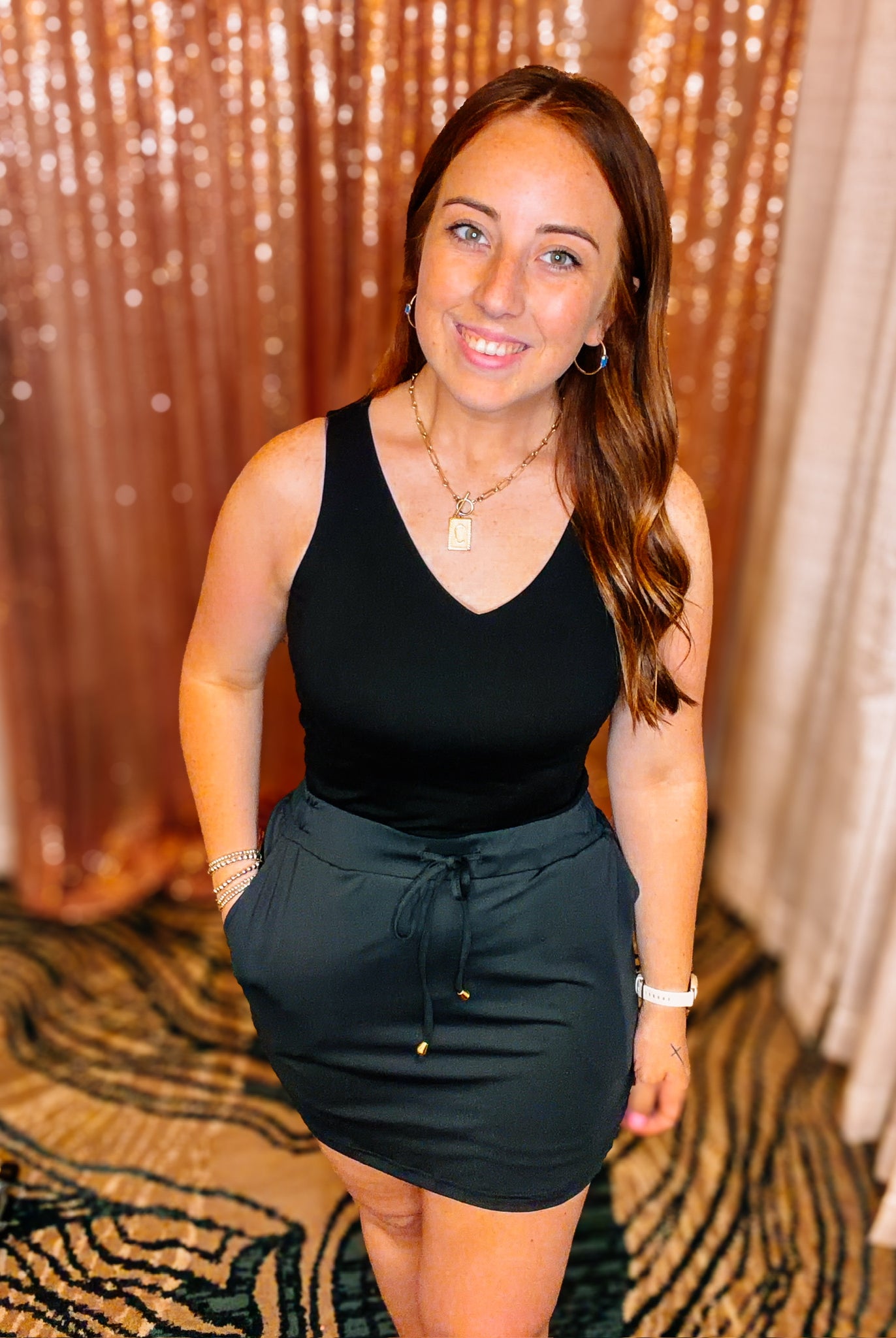 Solid Charcoal Everyday Skort-Skort-Dear Me Southern Boutique, located in DeRidder, Louisiana