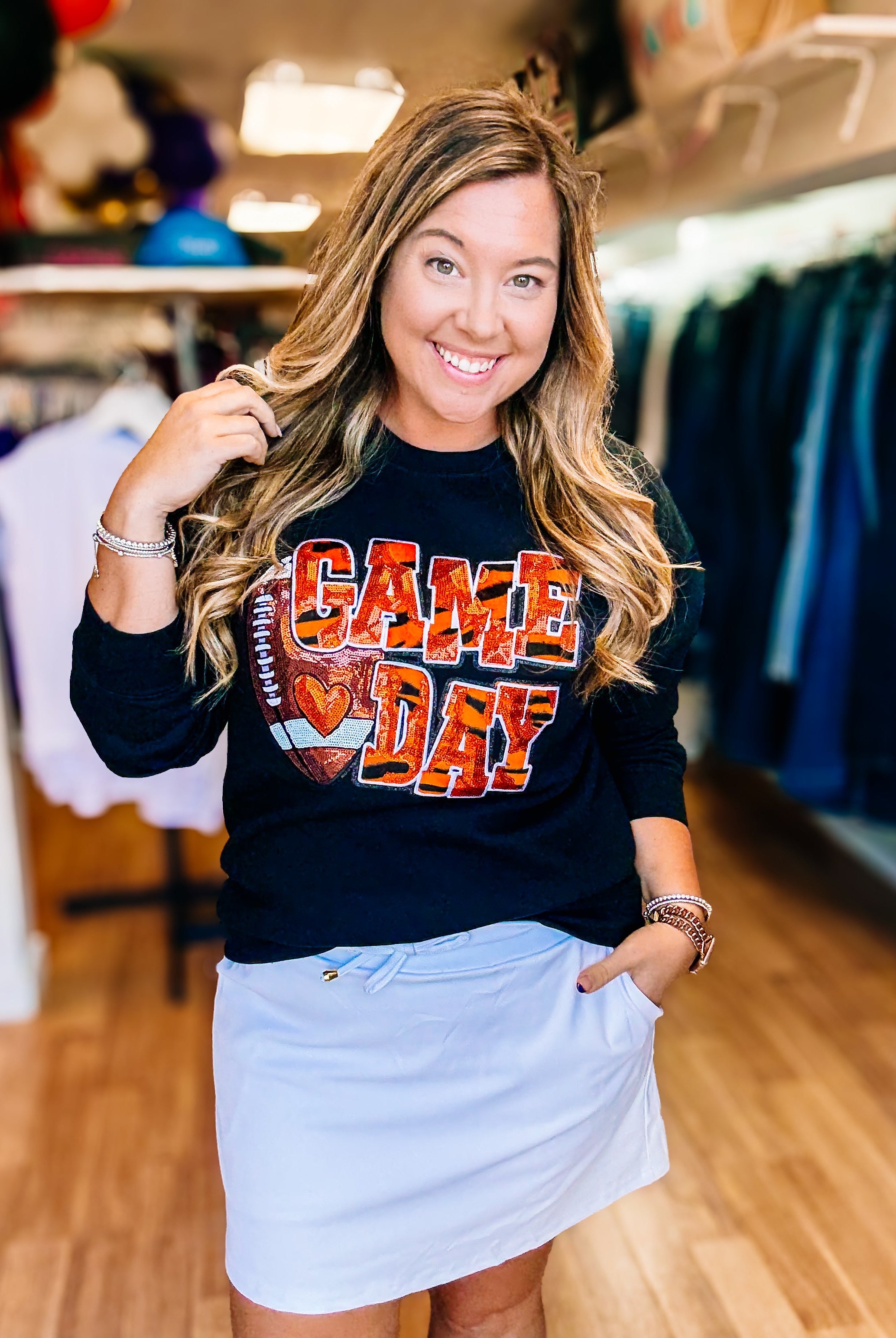 Solid White Everyday Skort-Skort-Dear Me Southern Boutique, located in DeRidder, Louisiana