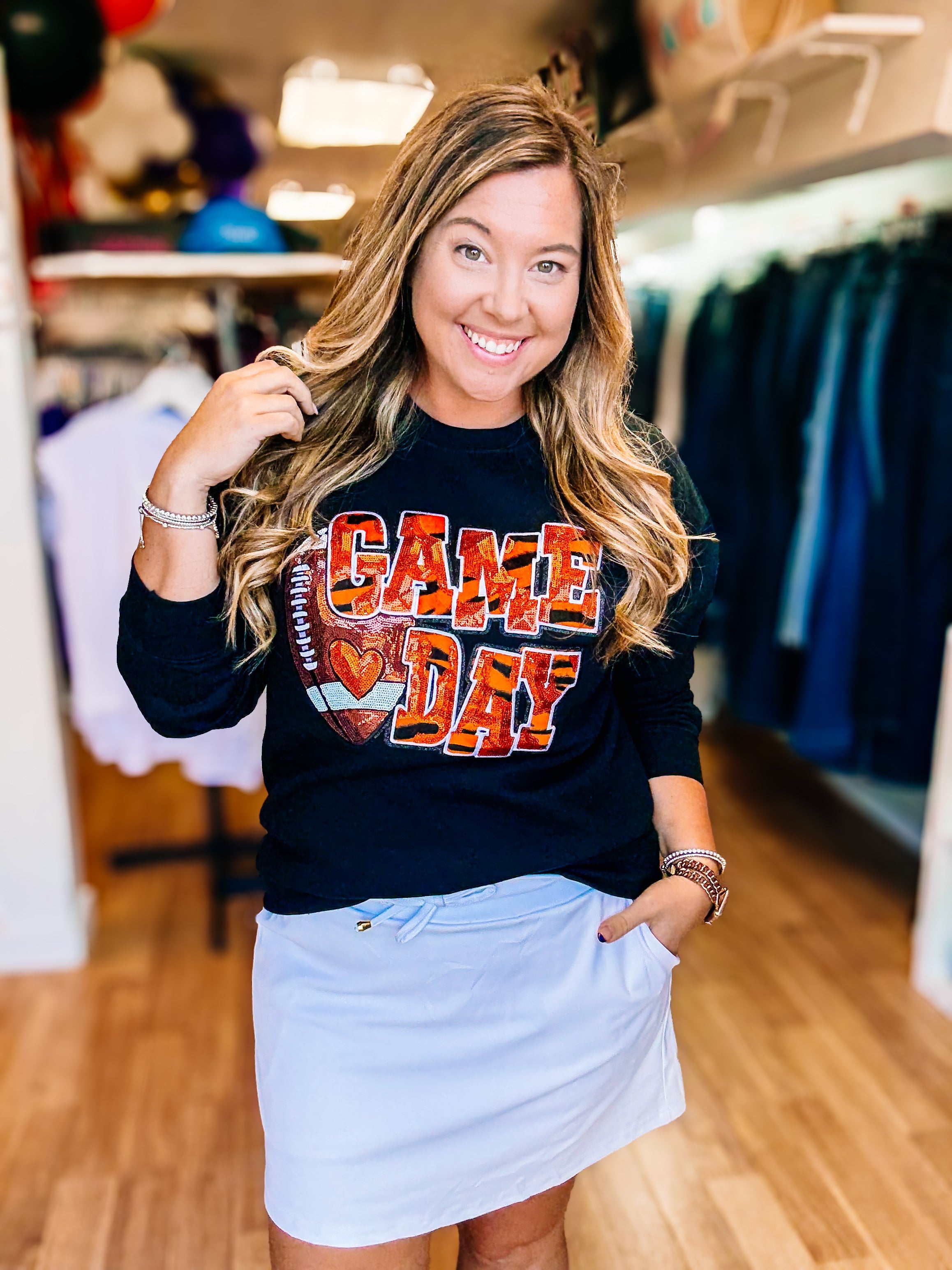 Solid White Everyday Skort-Skort-Dear Me Southern Boutique, located in DeRidder, Louisiana