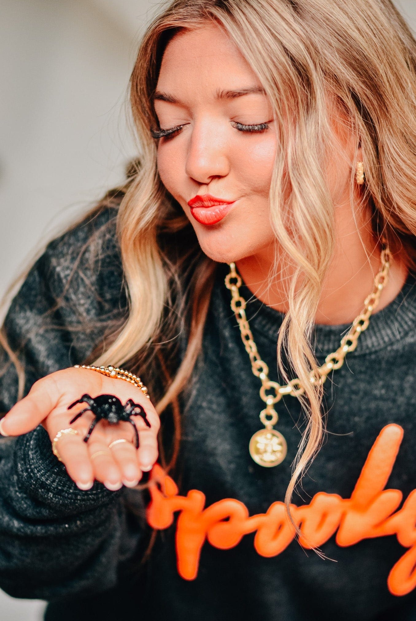 Spooky Knit Sweatshirt-Dear Me Southern Boutique, located in DeRidder, Louisiana