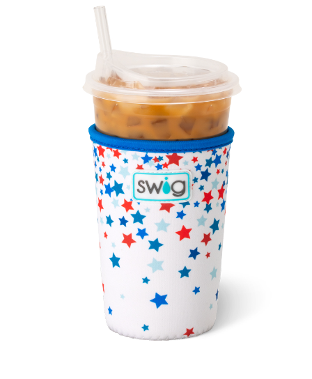 Star Spangled Swig Iced Cup Coolie-Drink Coolies-Dear Me Southern Boutique, located in DeRidder, Louisiana