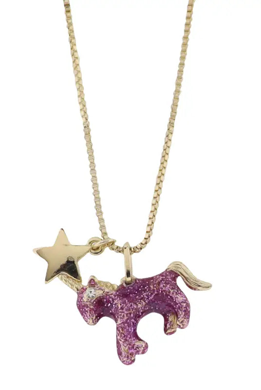 Starlight Sparkle Unicorn Necklace-Necklaces-Dear Me Southern Boutique, located in DeRidder, Louisiana