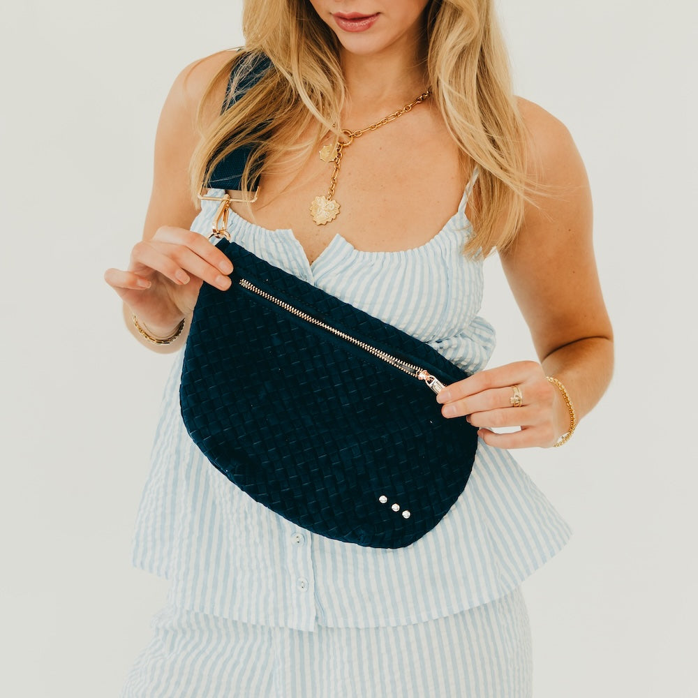 Suede Westlyn Woven Bum Bag-Presales-Dear Me Southern Boutique, located in DeRidder, Louisiana