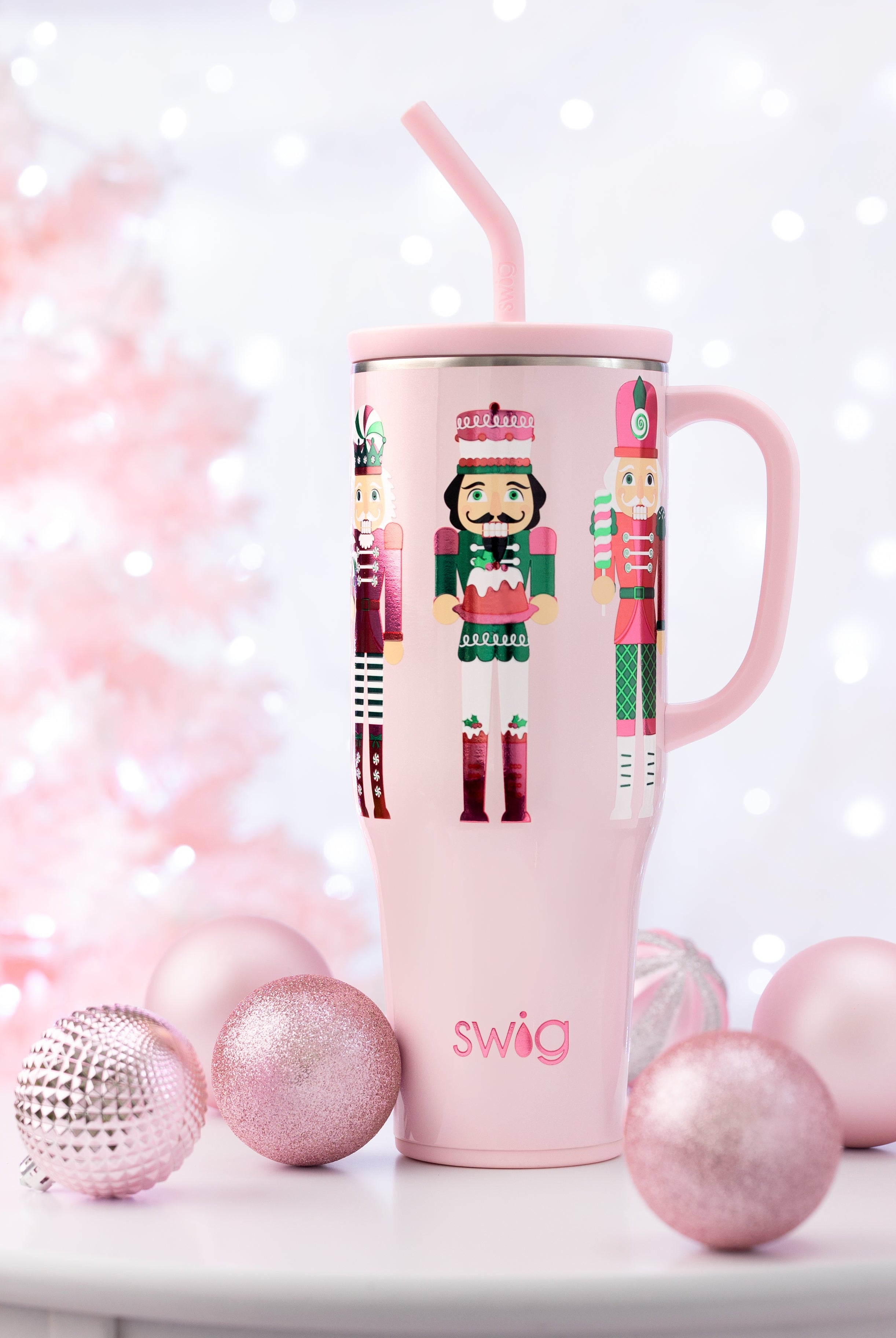 Sugar Plum Soldiers Mega Mug 40oz-Travel Mugs-Dear Me Southern Boutique, located in DeRidder, Louisiana
