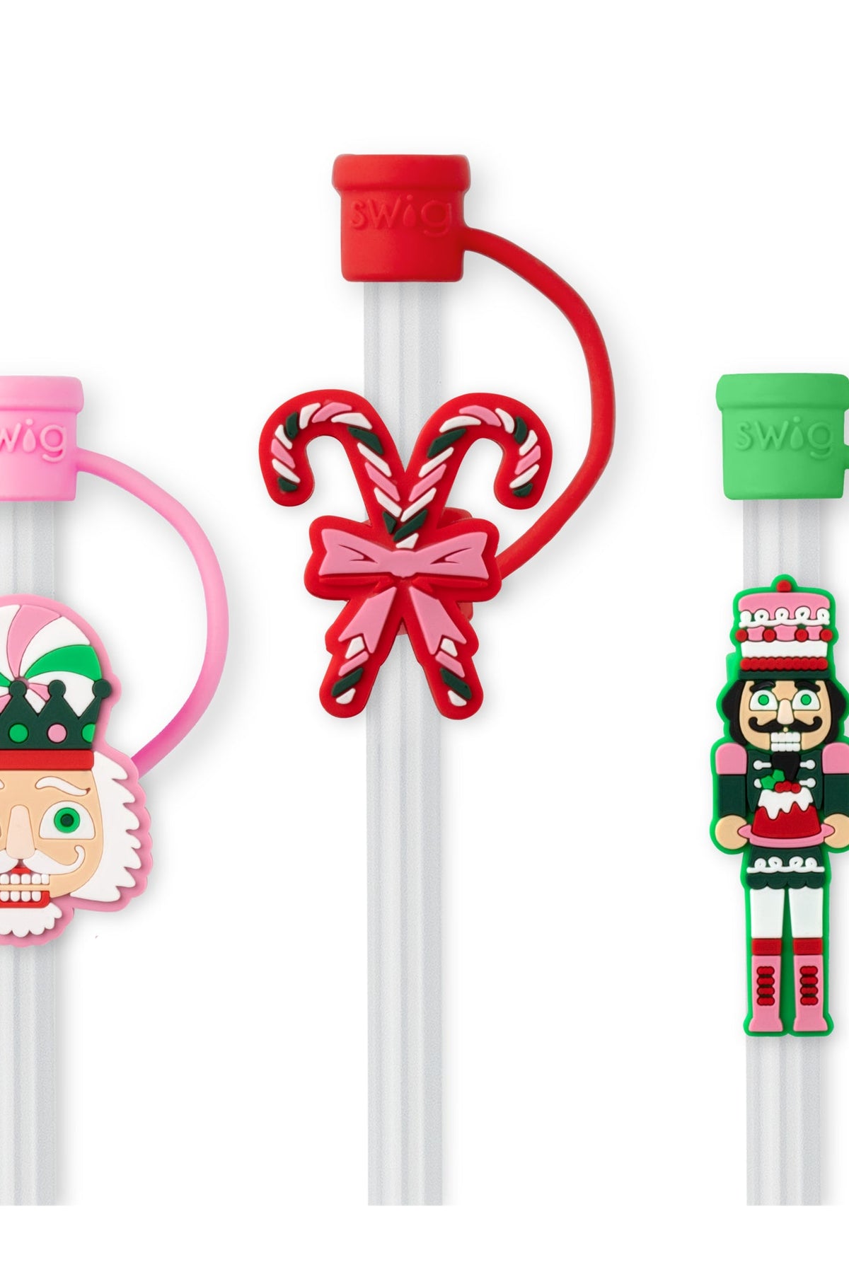 Sugar Plum Soldiers Reusable Straw Topper Set-Drinkwear-Dear Me Southern Boutique, located in DeRidder, Louisiana