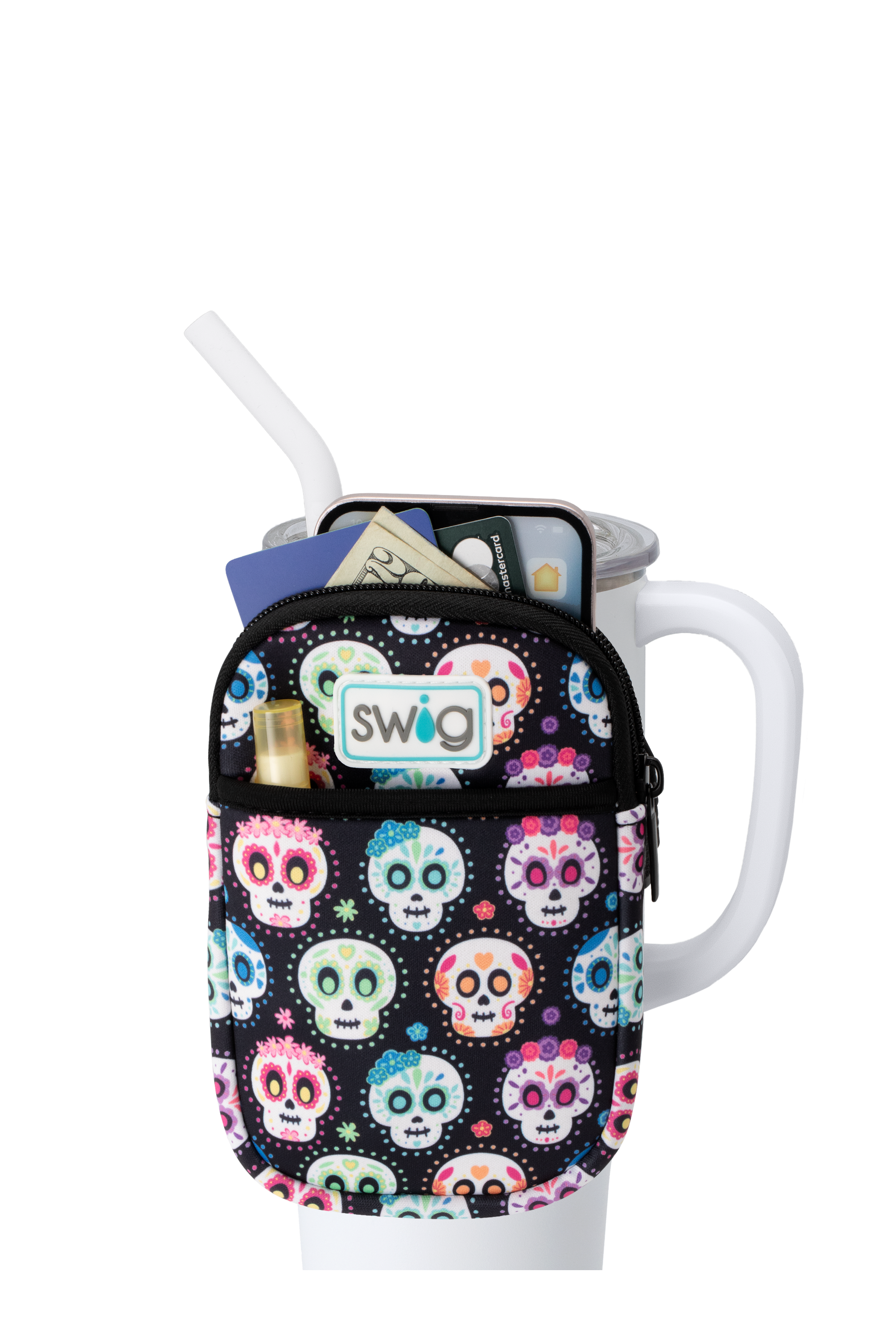 Sugar Skulls Swig Mega Mug Pouch-Mega Mugs-Dear Me Southern Boutique, located in DeRidder, Louisiana