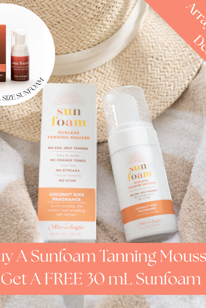 SunFoam Sunless Tanning Mousse with Free Travel Size Sunfoam by Mixologie-Presales-Dear Me Southern Boutique, located in DeRidder, Louisiana