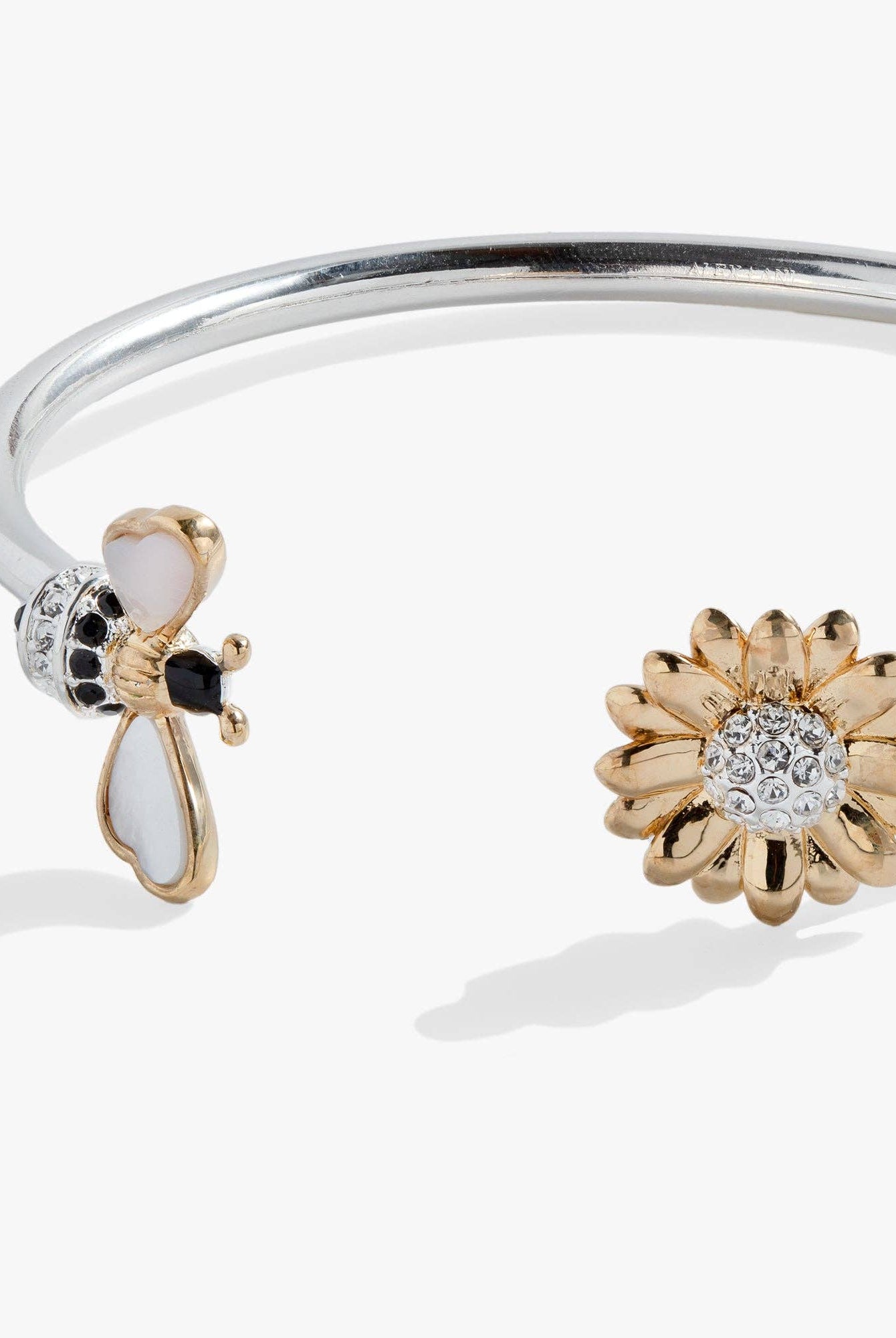 Sunflower & Bee Flex Cuff Bracelet-Bracelets-Dear Me Southern Boutique, located in DeRidder, Louisiana