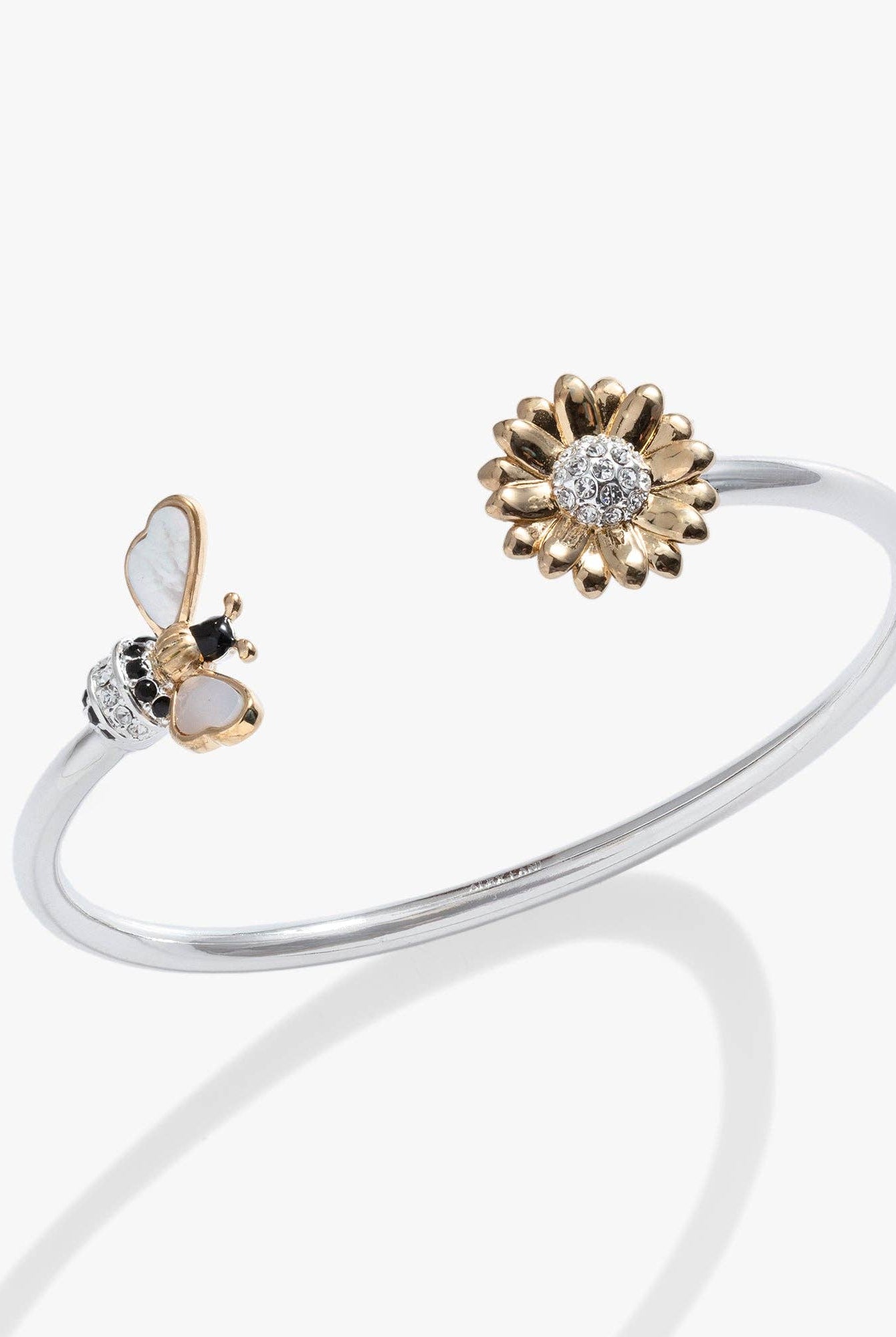 Sunflower & Bee Flex Cuff Bracelet-Bracelets-Dear Me Southern Boutique, located in DeRidder, Louisiana