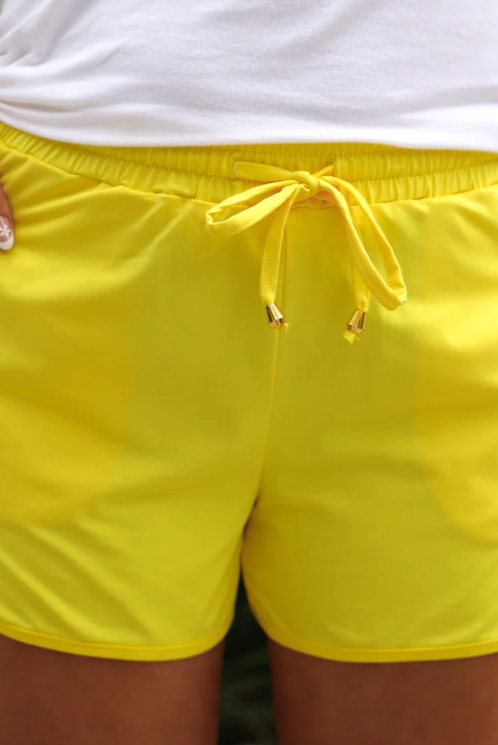 Sunflower Yellow Everyday Shorts-Everyday Shorts-Dear Me Southern Boutique, located in DeRidder, Louisiana