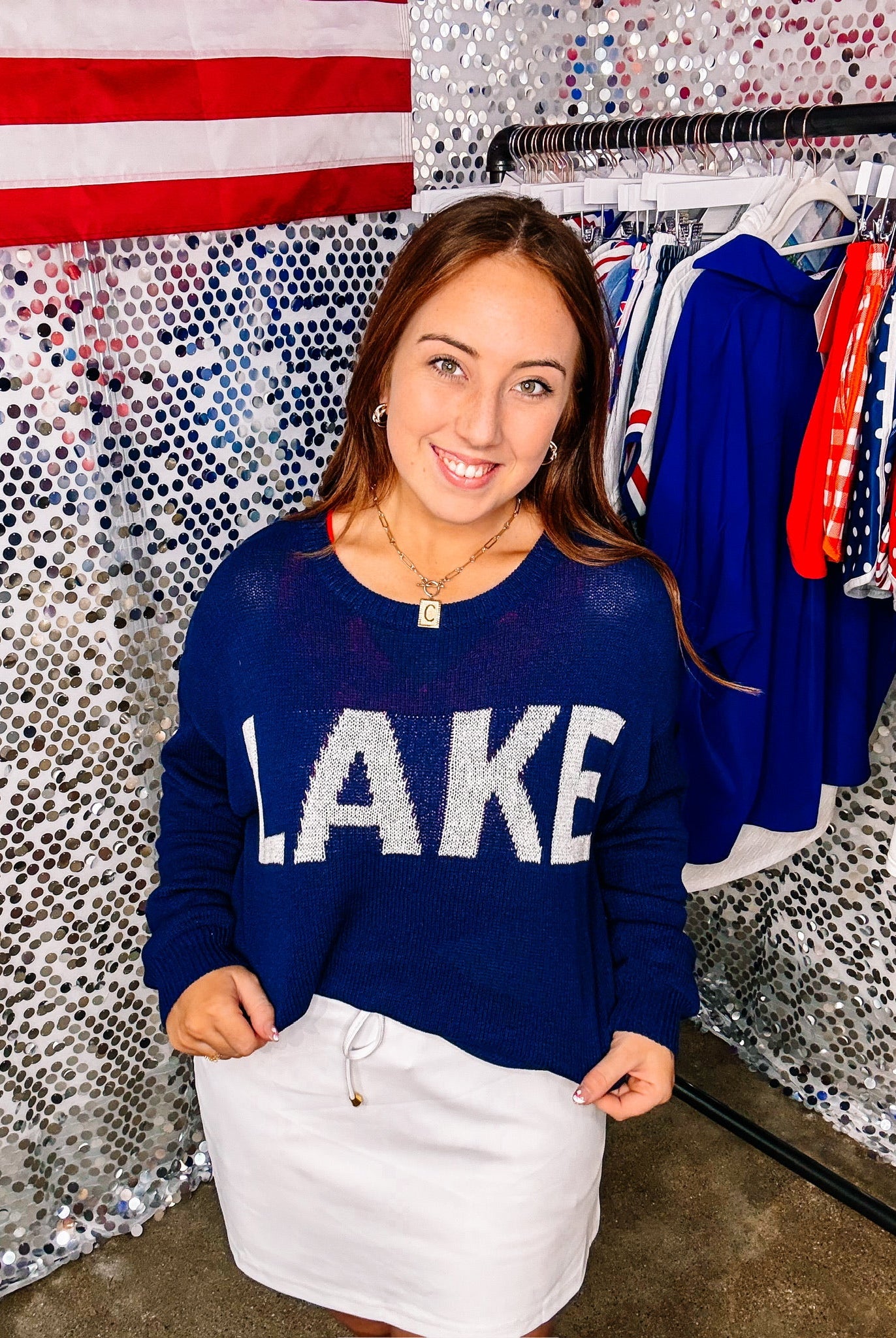 Sunrise Lightweight Sweater-Lake-Dear Me Southern Boutique, located in DeRidder, Louisiana