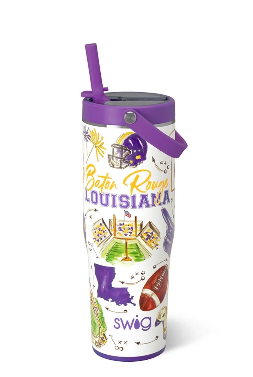 Tailgates In Baton Rouge To-go Tumbler 30oz-Drinkwear-Dear Me Southern Boutique, located in DeRidder, Louisiana