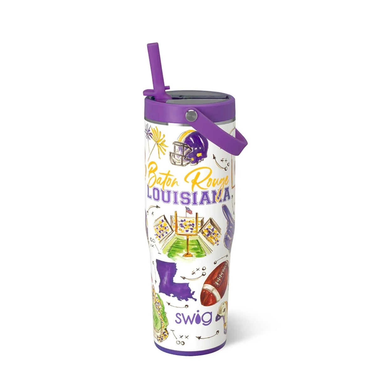 Tailgates In Baton Rouge To-go Tumbler 30oz-Drinkwear-Dear Me Southern Boutique, located in DeRidder, Louisiana