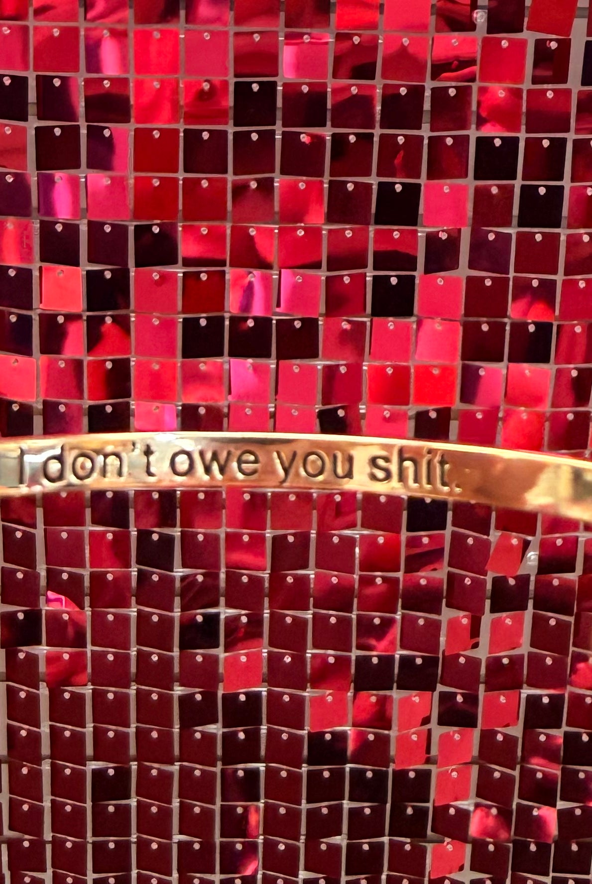 Teal I Don't Owe You Bangle-Bracelets-Dear Me Southern Boutique, located in DeRidder, Louisiana
