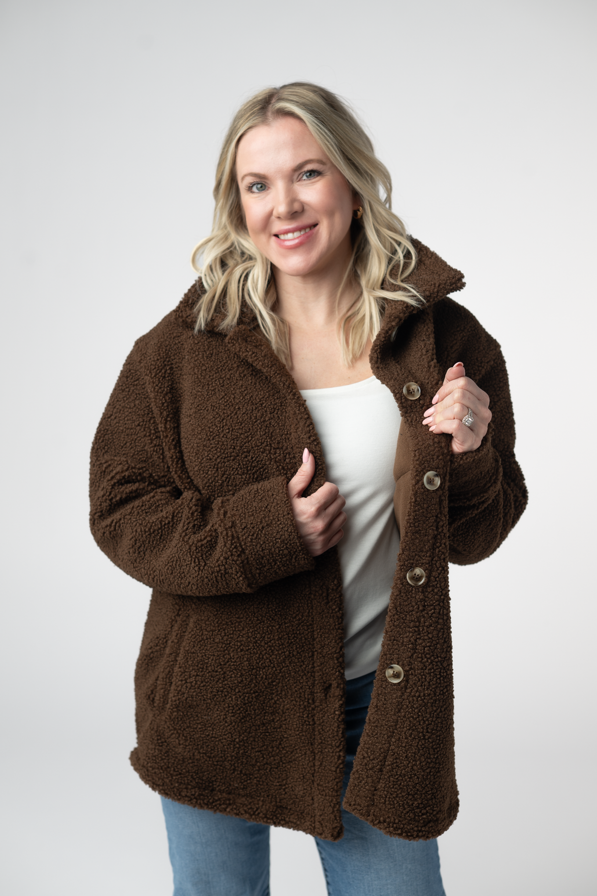 Teddy Oversized Shacket - Brown-shacket-Dear Me Southern Boutique, located in DeRidder, Louisiana