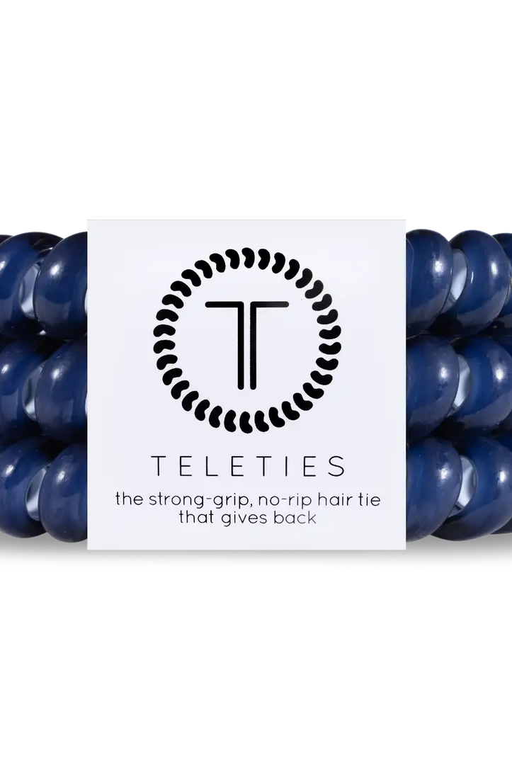 Teleties Coils Nantucket Navy- Large-Mixed Hair Ties-Dear Me Southern Boutique, located in DeRidder, Louisiana