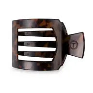 Teleties Flat Open Square Clip - Tortoise-Hair Clips-Dear Me Southern Boutique, located in DeRidder, Louisiana