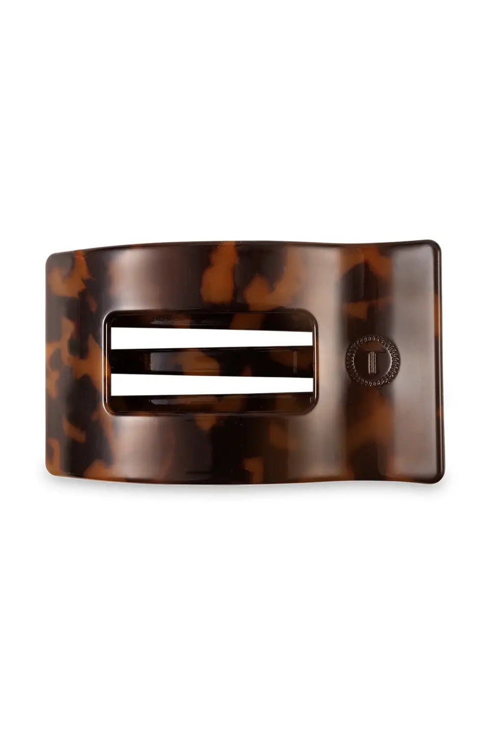 Teleties Flat Rectangle Clip - Tortoise-Hair Clips-Dear Me Southern Boutique, located in DeRidder, Louisiana