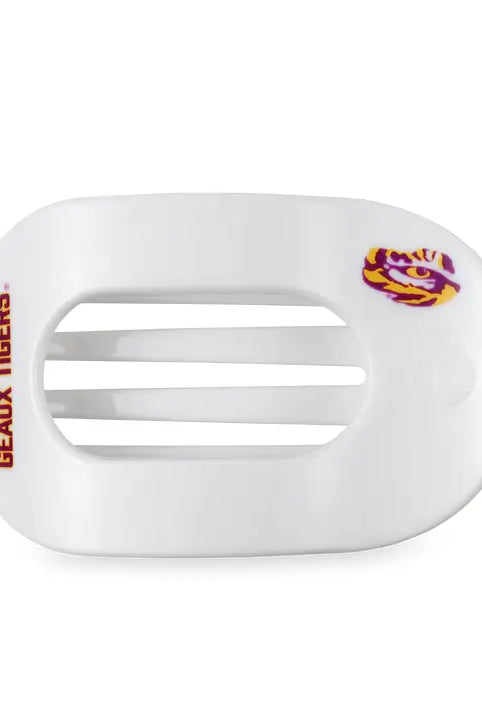 Teleties Flat Round Clip - Geaux Tigers-Hair Clips-Dear Me Southern Boutique, located in DeRidder, Louisiana