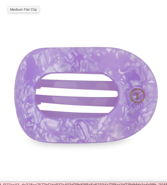 Teleties Flat Round Hair Clip - Lavender Mist-Hair Clips-Dear Me Southern Boutique, located in DeRidder, Louisiana