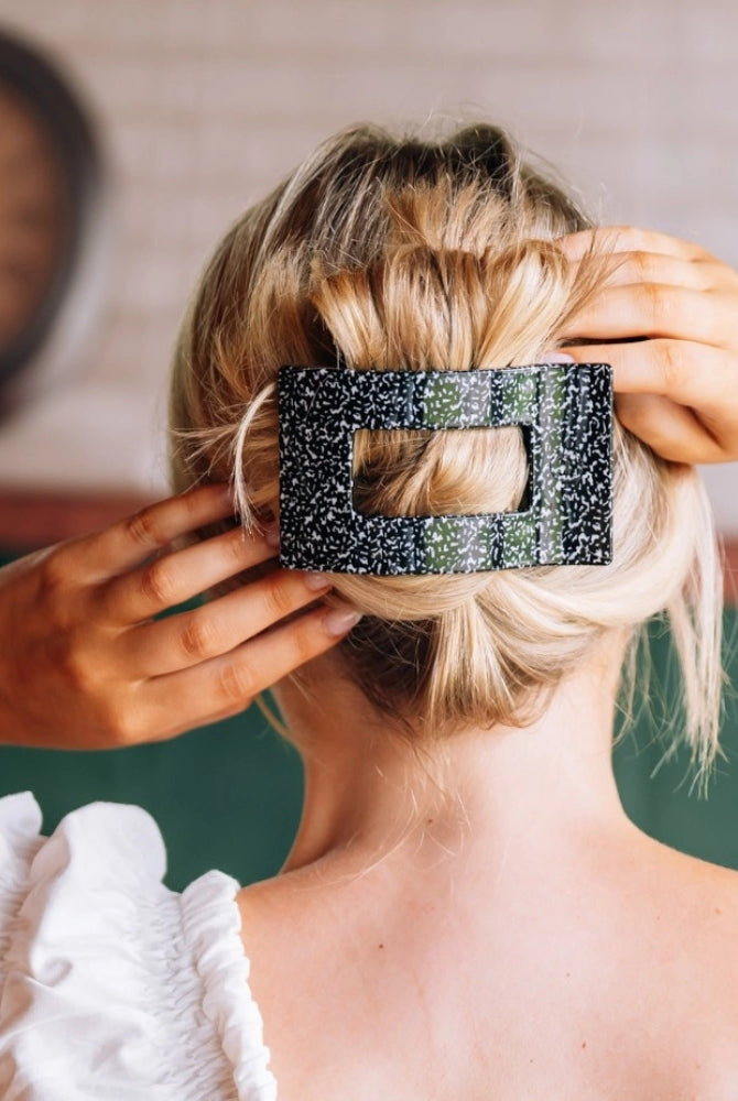 Teleties Flat Round Hair Clip -Study Session-Hair Clips-Dear Me Southern Boutique, located in DeRidder, Louisiana