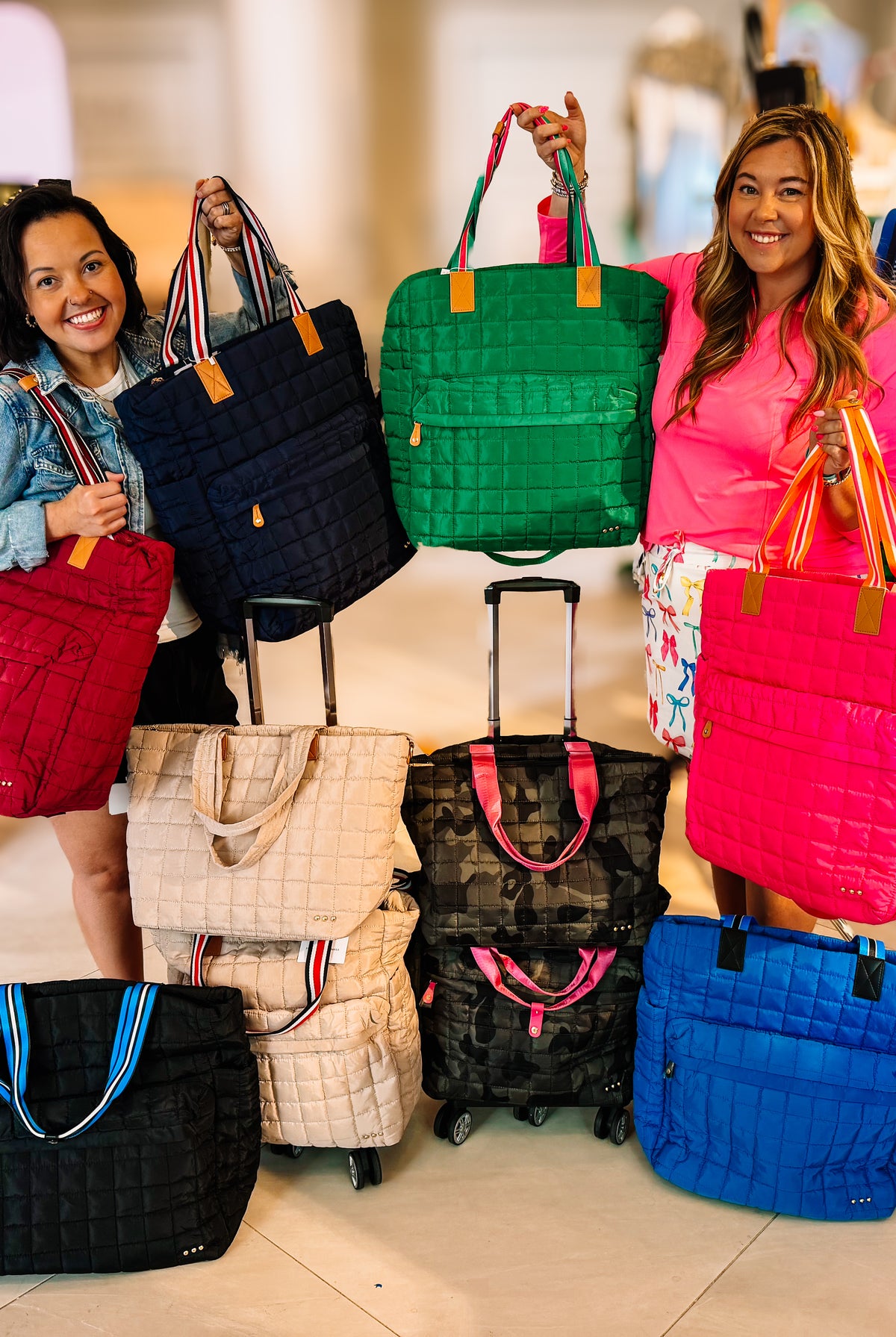 Tenley Quilted Tote Roller Bag - 8 Colors-Presales-Dear Me Southern Boutique, located in DeRidder, Louisiana