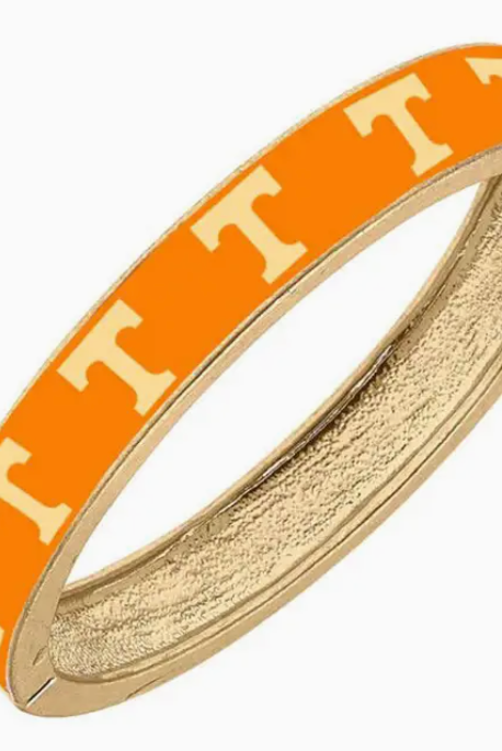 Tennessee Vols Hinge Bangle-Game Day-Dear Me Southern Boutique, located in DeRidder, Louisiana