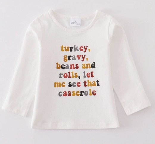 Thanksgiving Dinner Tee - Kids-Dear Me Southern Boutique, located in DeRidder, Louisiana