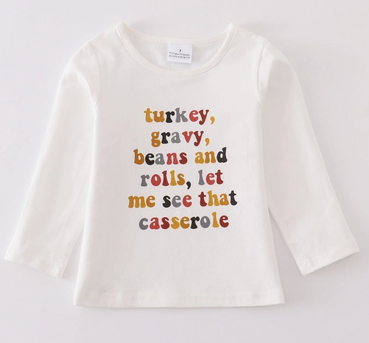 Thanksgiving Dinner Tee - Kids-Kids Clothing-Dear Me Southern Boutique, located in DeRidder, Louisiana