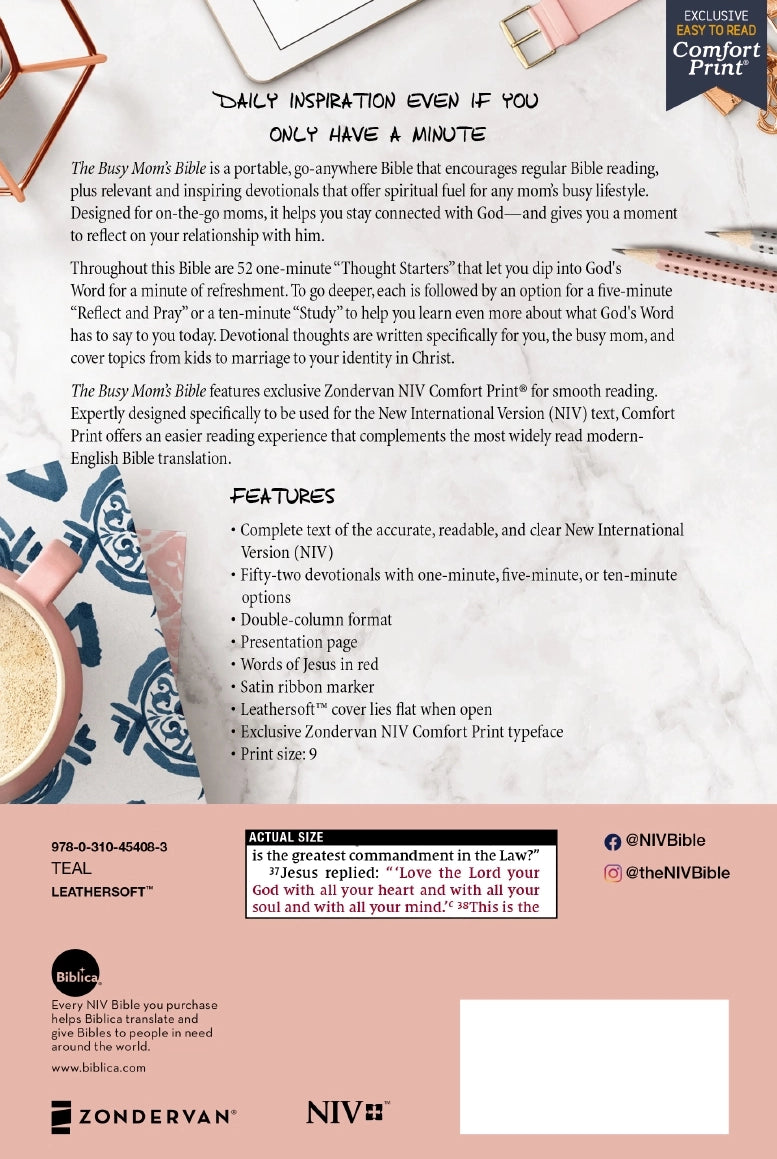 The Busy Mom's Bible - NIV-Books-Dear Me Southern Boutique, located in DeRidder, Louisiana