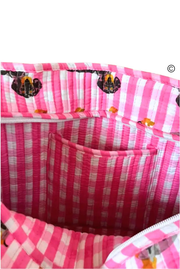 The Chloe Pink Dachshund Tote Bag-Tote Bags-Dear Me Southern Boutique, located in DeRidder, Louisiana
