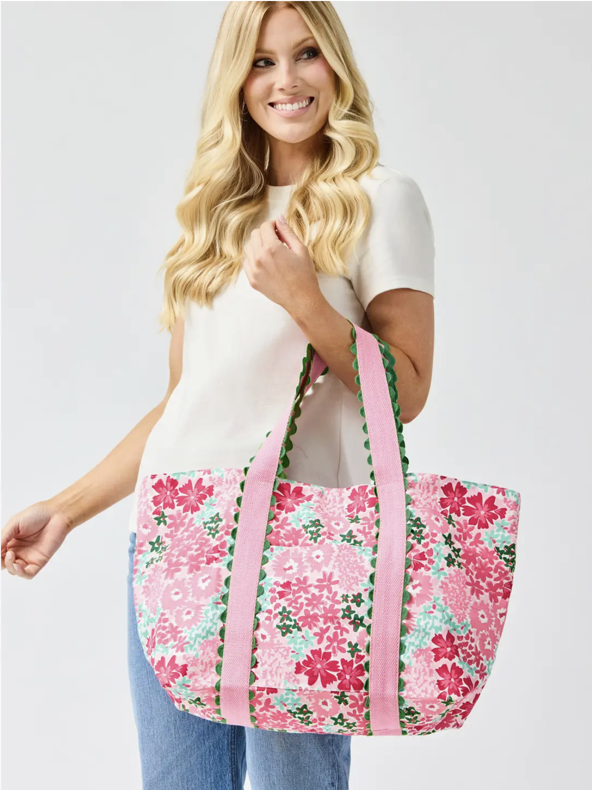 The Flora-Bama Scalloped Weekender-Tote Bags-Dear Me Southern Boutique, located in DeRidder, Louisiana