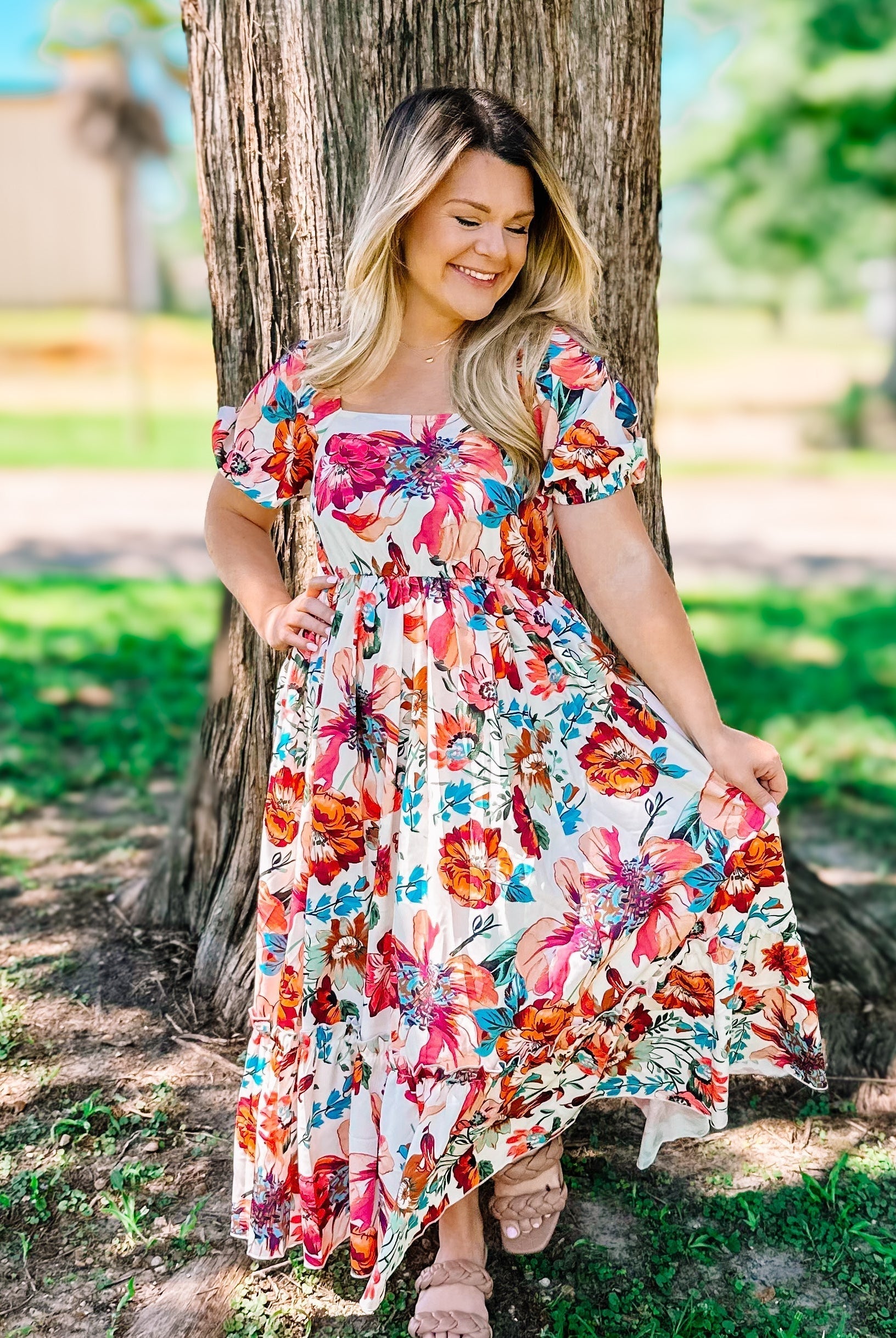 The Francesca Midi Dress-Midi Dresses-Dear Me Southern Boutique, located in DeRidder, Louisiana