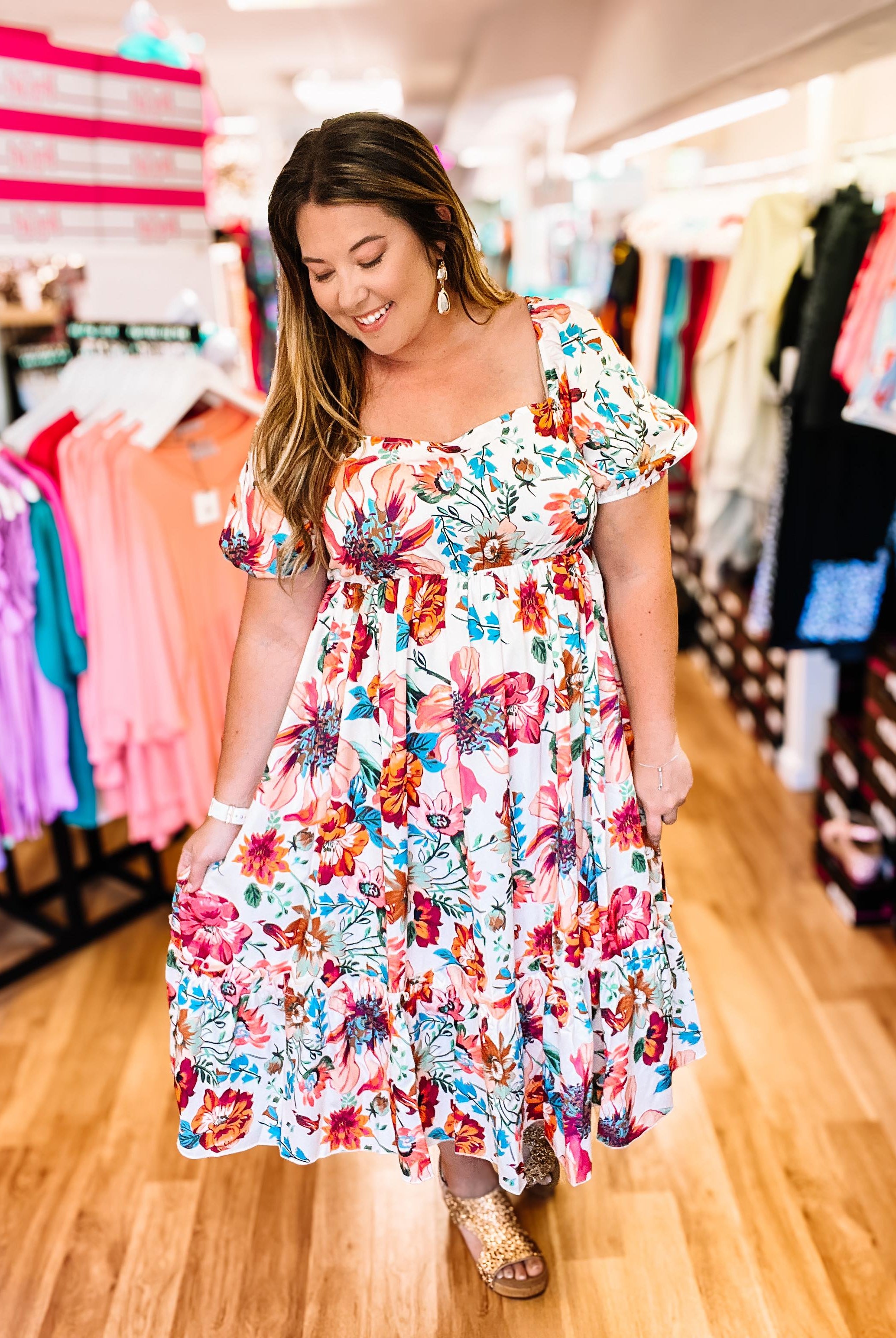 The Francesca Midi Dress-Midi Dresses-Dear Me Southern Boutique, located in DeRidder, Louisiana